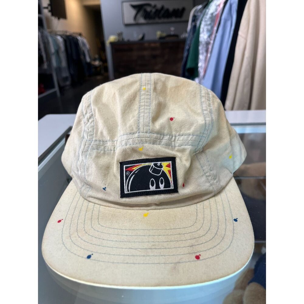 Vintage Mens The Hundreds Brand 5 Panel adjustable hat One Size Beige